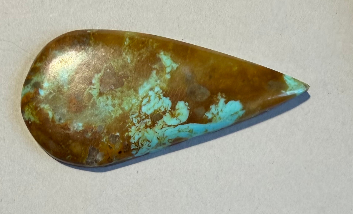 Number 8 turquoise cabochon 8-007 front view
