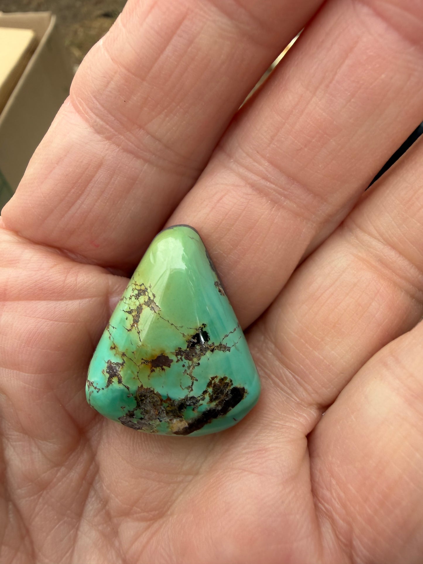 Natural Hubei Turquoise Polychrome Cabochon H-002-N
