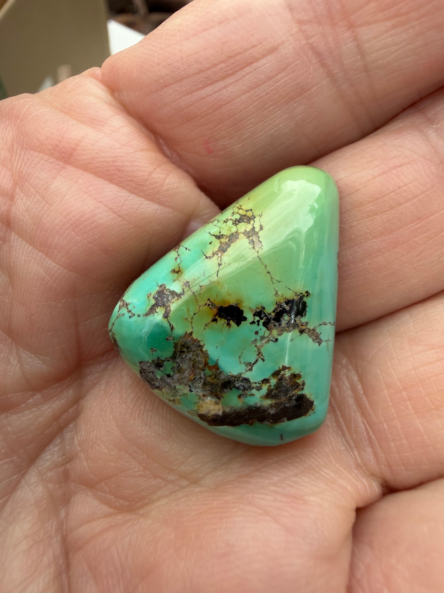 Natural Hubei Turquoise Polychrome Cabochon H-002-N