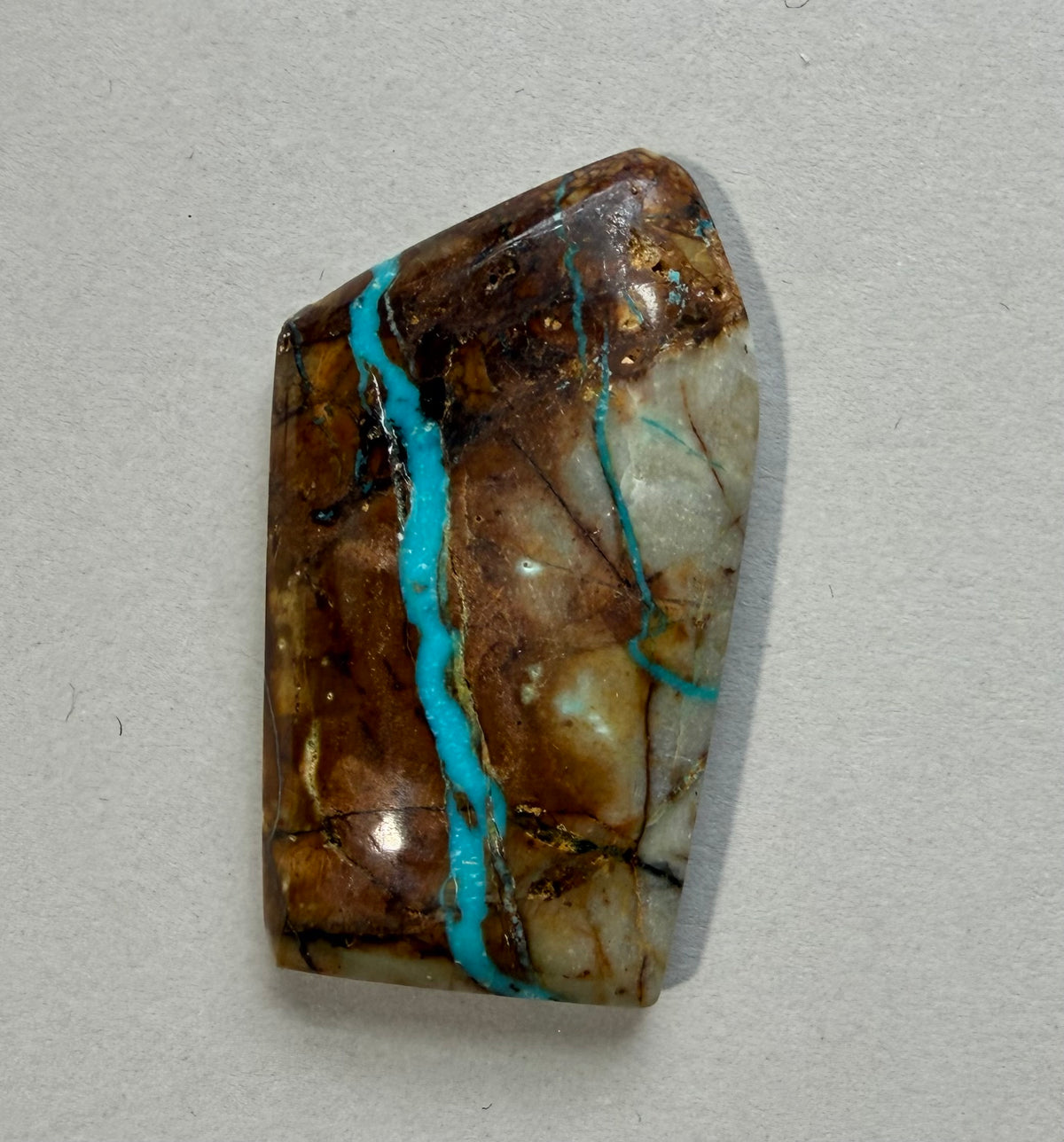 Royal Blue ribbon turquoise cabochon RB-006-N front view