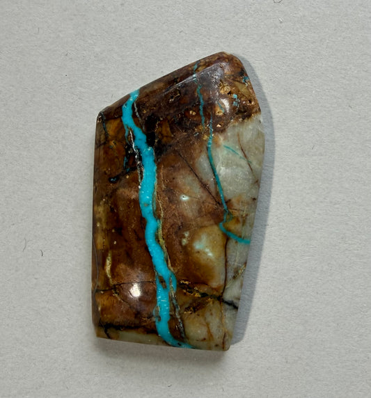 Royal Blue ribbon turquoise cabochon RB-006-N front view