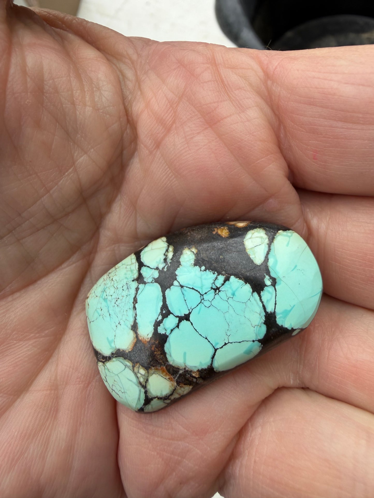 Natural Red River Hubei China Turquoise Cab RR-007-N