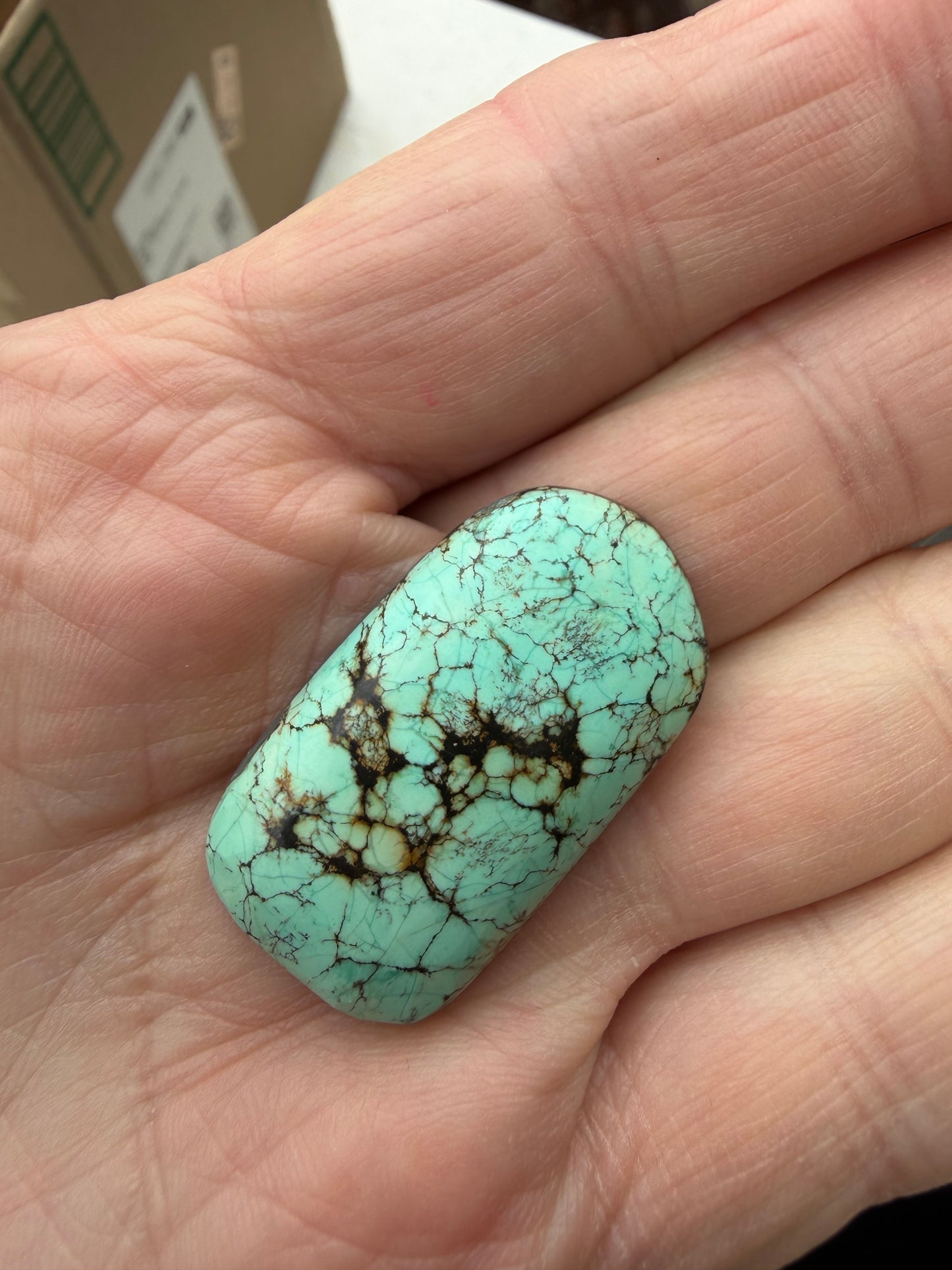 Natural Red River Hubei China Turquoise Cab RR-008-N