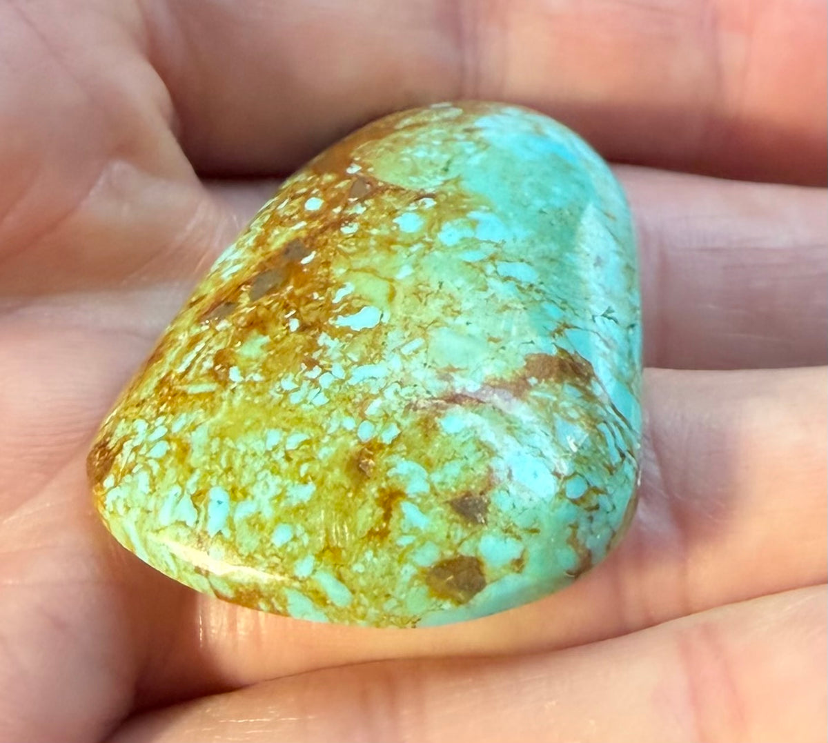Stella Blue Arizona turquoise cabochon SB-032 front view