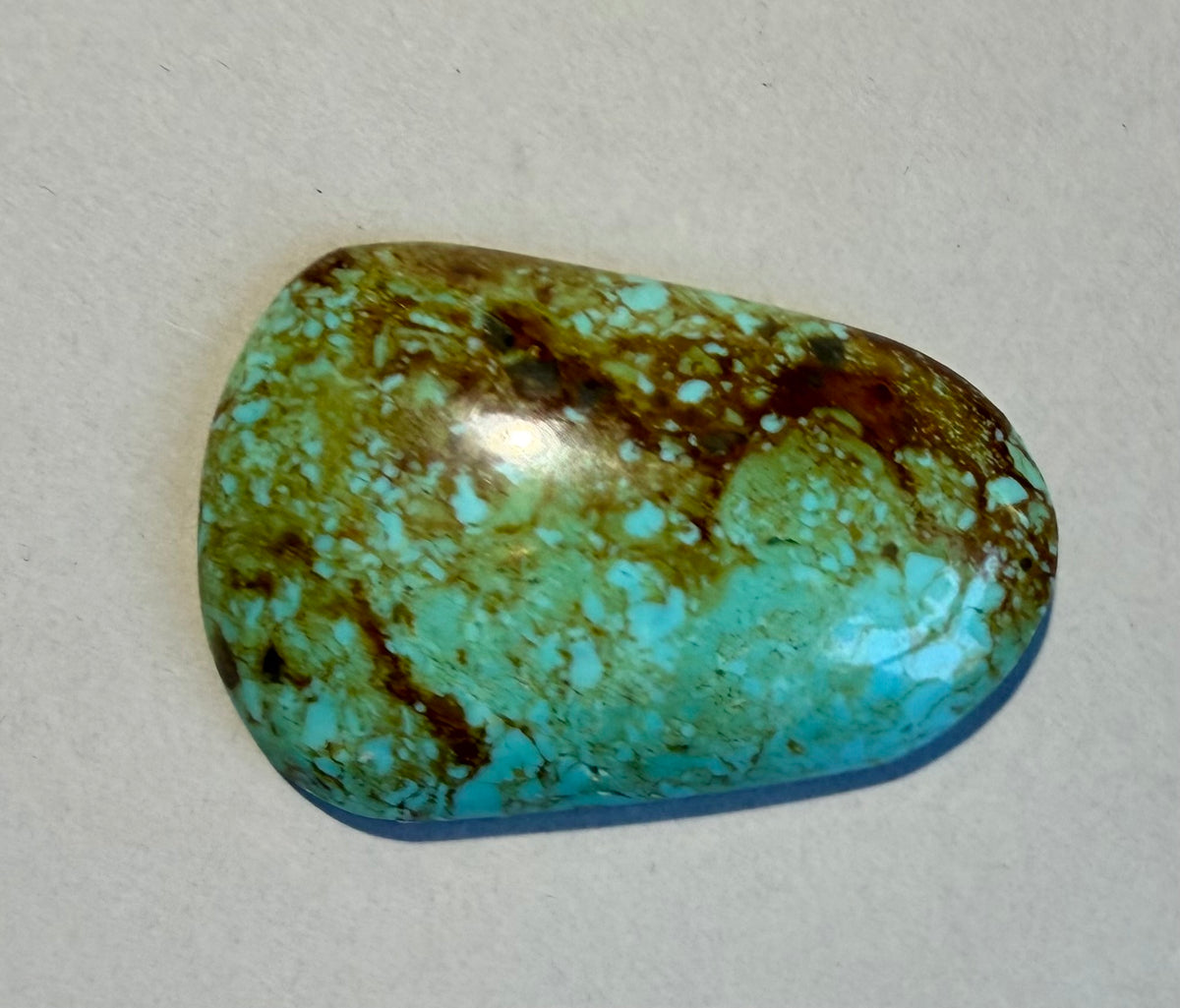 Stella Blue Arizona turquoise cabochon SB-032 side profile